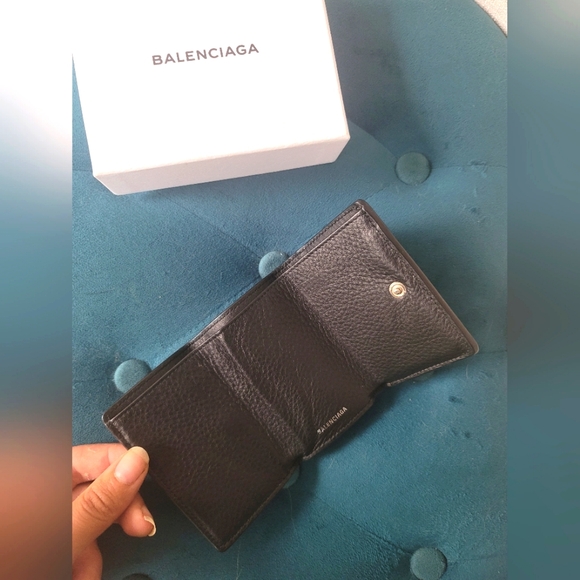 Balenciaga black envelope wallet with box and cards - Picture 6 of 11
